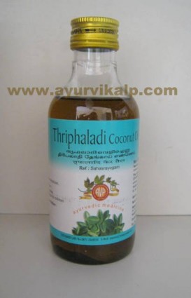 Arya Vaidya, Ayurvedic THRIPHALADI Coconut Oil, 200ml, Useful In Headache, Sinus Problems